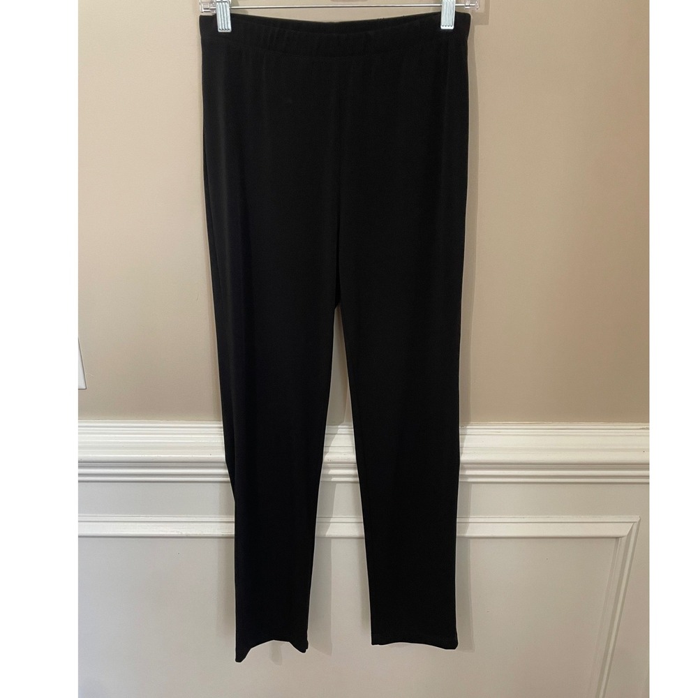 Clara Sunwoo Black Stretch Jersey Pull On Pants Slim Straight Size S